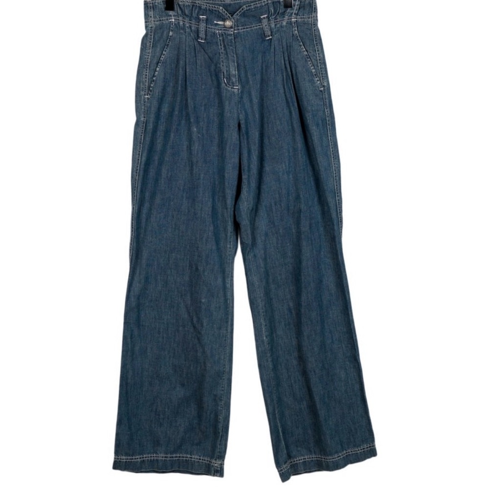 Saks fifth avenue Wide-Leg Denim High rise cotton pants  Jeans S, US 4, 28